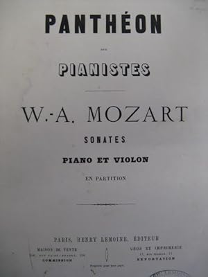 MOZART W. A. 18 Sonates Violon Piano