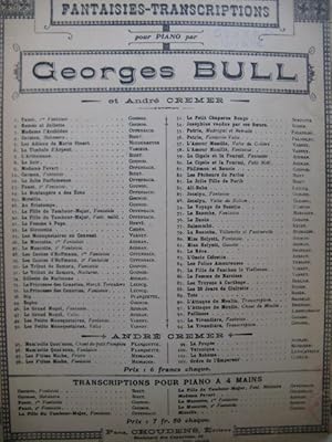 BULL Georges Fantaisie sur Mireille Gounod Piano 4 mains ca1895