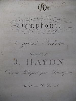 HAYDN Joseph Symphonie n° 104 London Orchestre ca1810