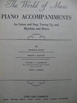 The World of Music Piano Accompaniments Chant Piano
