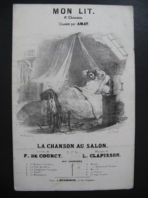 CLAPISSON Louis Mon Lit Chant Guitare ca1835