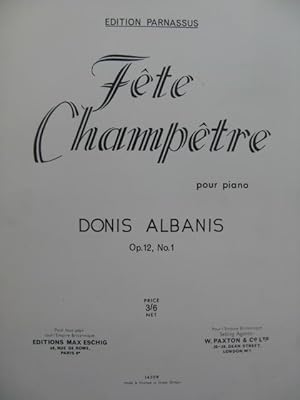 ALBANIS Donis Fête Champêtre Piano 1965