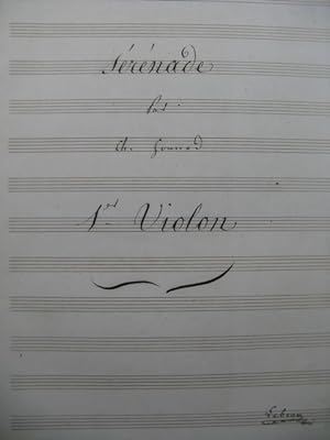GOUNOD Charles Sérénade Orchestre Manuscrit XIXe