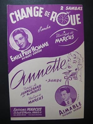 Image du vendeur pour Change de Roue Annette Accordon Orchestre 1955 mis en vente par partitions-anciennes