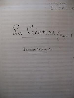 HAYDN Joseph La Création Air de Soprano Orchestre ca1900