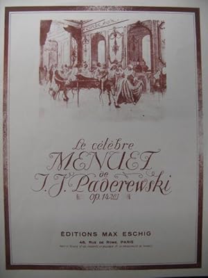 Seller image for PADEREWSKI I. J. Menuet Piano 1946 for sale by partitions-anciennes