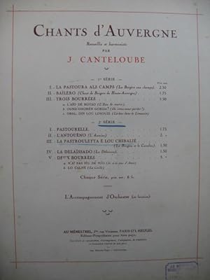 Image du vendeur pour CANTELOUBE Joseph La Pastrouletta  lou Chibali Chant Piano 1924 mis en vente par partitions-anciennes