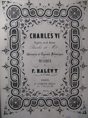 HALÉVY F. Charles VI Opéra ca1857