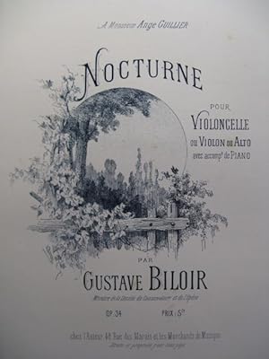 Seller image for BILOIR Gustave Nocturne Violon Piano XIXe for sale by partitions-anciennes