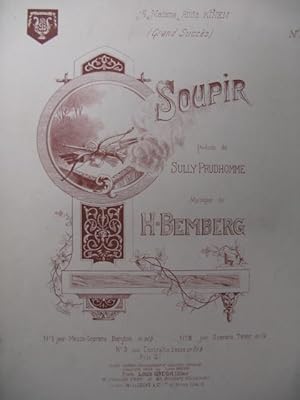 Imagen del vendedor de BEMBERG H. Soupir Chant Piano 1892 a la venta por partitions-anciennes