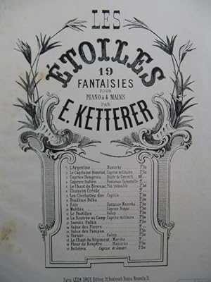 Seller image for KETTERER E. Le Chant du Bivouac Piano 4 mains ca1865 for sale by partitions-anciennes