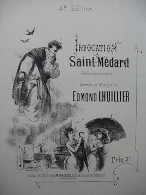 LHUILLIER Edmond Invocation à Saint Médard Chant Piano XIXe