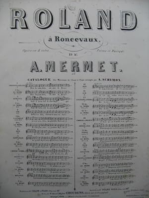 Imagen del vendedor de MERMET Auguste Roland  Roncevaux No 8 bis Chant Piano 1864 a la venta por partitions-anciennes