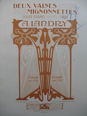 Seller image for LANDRY A. Deux Valses Mignonnettes piano for sale by partitions-anciennes