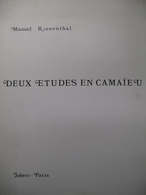 Bild des Verkufers fr ROSENTHAL Manuel 2 Etudes en Camaeu Cordes Timbales 1972 zum Verkauf von partitions-anciennes