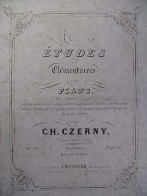 Seller image for CZERNY Charles Etudes lmentaires Piano 1843 for sale by partitions-anciennes
