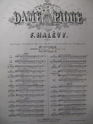 Bild des Verkufers fr HALVY F. La Dame de Pique No 2 Chant Piano ca1850 zum Verkauf von partitions-anciennes