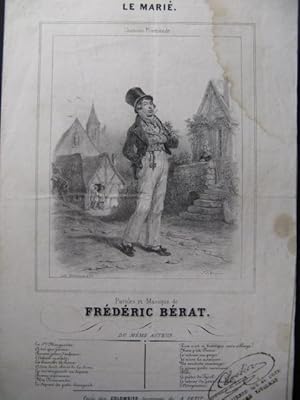 BÉRAT Frédéric Le Marié Chant Guitare ca1850