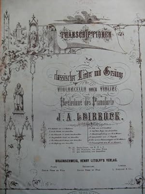 MOZART W. A. Einsamkeit Piano Violoncelle 1860