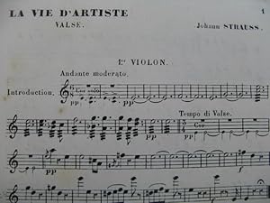 STRAUSS Johann La Vie d'Artiste Valse Orchestre XIXe