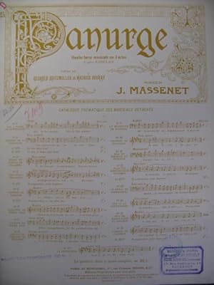 MASSENET Jules Panurge No 15 Chant Piano 1912