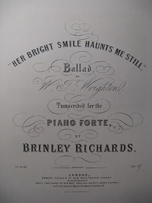 Immagine del venditore per RICHARDS Brinley Her Bright Smile Haunts Me Still Piano XIXe venduto da partitions-anciennes