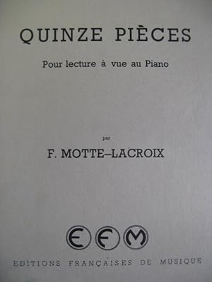 MOTTE-LACROIX F. 15 Pièces pour lecture à vue au Piano 1952