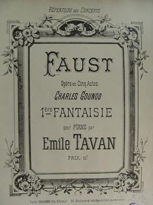 Seller image for TAVAN Emile Faust Piano for sale by partitions-anciennes