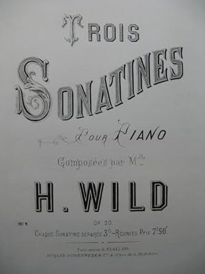Seller image for WILD H. Sonatine No 1 Piano XIXe for sale by partitions-anciennes