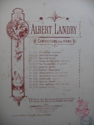 Seller image for LANDRY Albert Valse des Mouches Piano for sale by partitions-anciennes