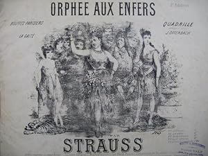 Bild des Verkufers fr STRAUSS Orphe aux Enfers Offenbach Quadrille Piano XIXe zum Verkauf von partitions-anciennes