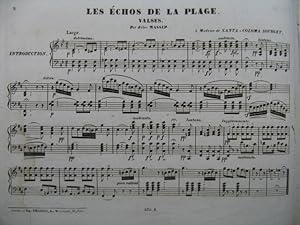 Bild des Verkufers fr MASSIP Jules Les Echos de la Plage Piano XIXe zum Verkauf von partitions-anciennes