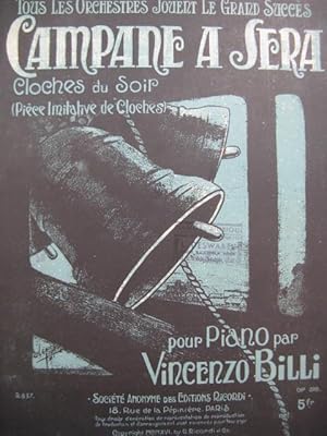 Seller image for Campane A Sera Vincenzo Billi Piano for sale by partitions-anciennes