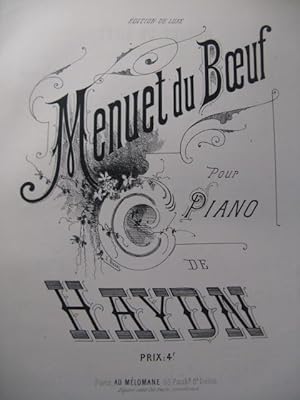 Seller image for HAYDN Joseph Menuet du Boeuf Piano XIXe for sale by partitions-anciennes