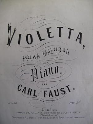 Immagine del venditore per FAUST Carl Violetta Piano XIXe venduto da partitions-anciennes