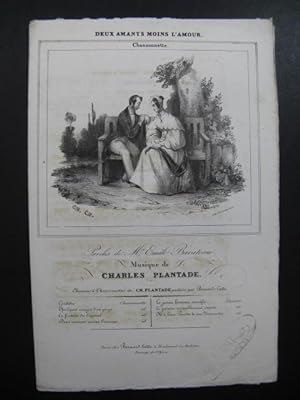 PLANTADE Charles Deux Amants Moins l'Amour Chant Guitare ca1830