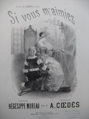 Imagen del vendedor de COEDS A. Si vous m'aimez Chant Piano 1872 a la venta por partitions-anciennes