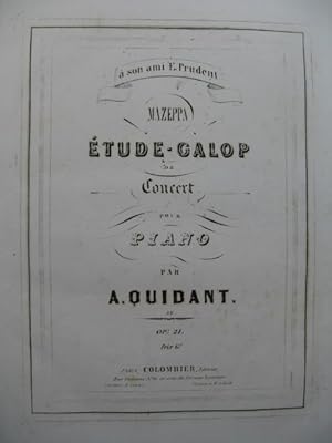 QUIDANT Alfred Grande Etude Galop Piano ca1850