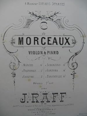 RAFF Joachim Cavatine Piano Violon ou Violoncelle ca1870