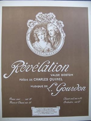 GOURDON L. Révélation Valse Boston Chant Piano 1910