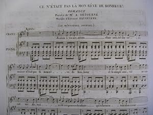 BRUGUIERE Edouard Rêve de Bonheur Piano Chant 1834