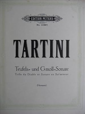 TARTINI Giuseppe Trille du Diable et Sonate en Sol min Violon Piano