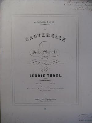 TONEL Léonie La Sauterelle Piano 1854