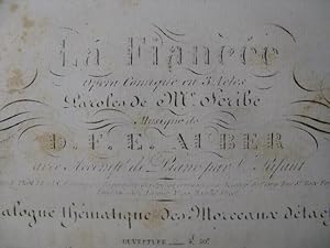 Imagen del vendedor de AUBER D. F. E. La Fiance No 2 Couplets Chant Piano 1829 a la venta por partitions-anciennes