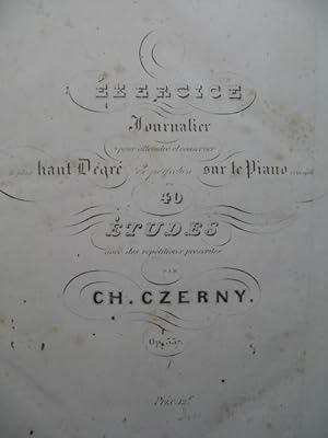 CZERNY C. Exercices Etudes SCHMITT A. Etudes Piano ca1845