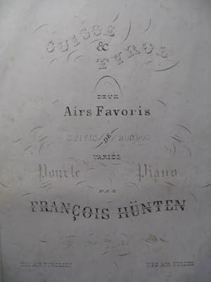 Seller image for HNTEN Franois Air Tyrolien Piano ca1840 for sale by partitions-anciennes