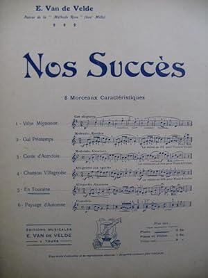 Bild des Verkufers fr VAN DE VELDE Ernest En Touraine Piano zum Verkauf von partitions-anciennes