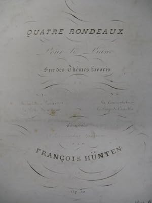 Seller image for HNTEN Franois Rondeaux Piano ca1840 for sale by partitions-anciennes