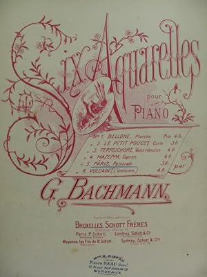 Imagen del vendedor de BACHMANN Georges Six Aquarelles Pris Piano a la venta por partitions-anciennes