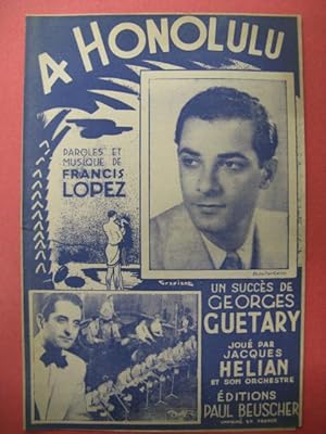 Seller image for A Honolulu Georges Gutary Chanson 1945 for sale by partitions-anciennes